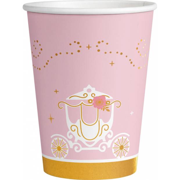 8 Pappbecher, Prinzessin für einen Tag, 250 ml