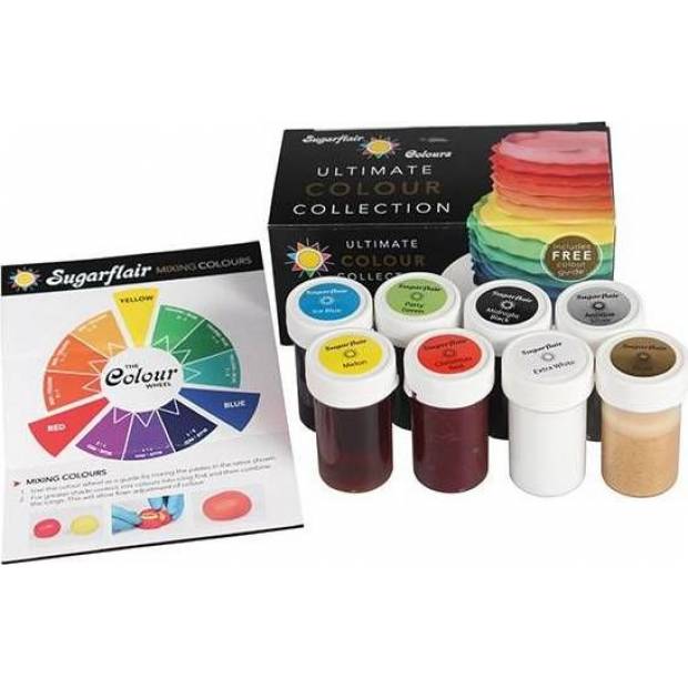 Satz Gelbfarben Sugarflair (8 Stk) A901 Torte