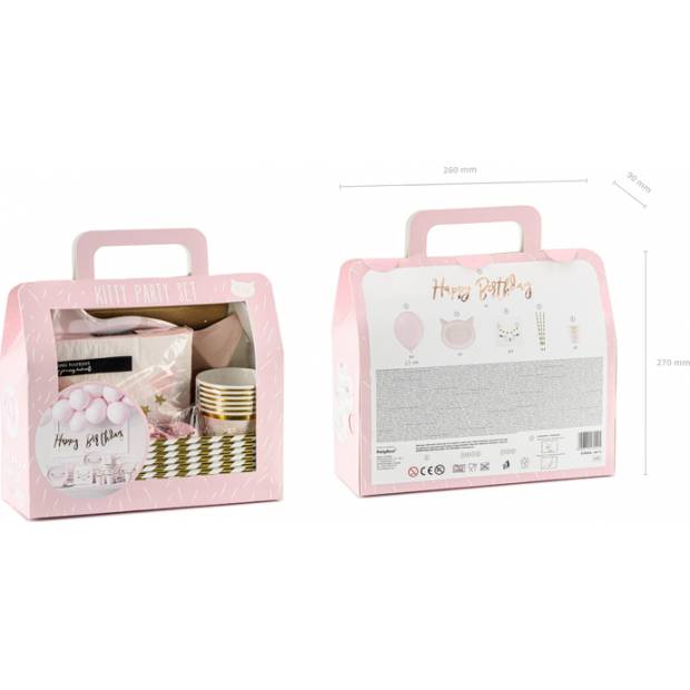 Set Partydekoration, Katzenmotiv