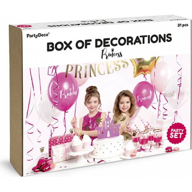 Set Partydekoration, Prinzessinnenmotiv