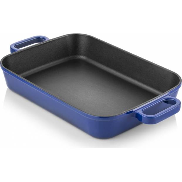 Gusseisen-Backform 40x26cm blau