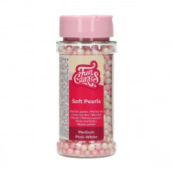 Zuckerdekoration weiß-rosa Perlen 60g
