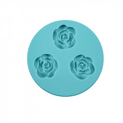 Silikonform 3 Rosetten
