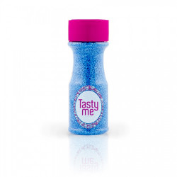 Zuckerdekoration blaue Mini-Perlen, 80g