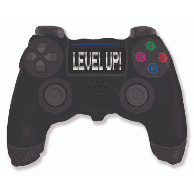 Luftballon aus Folie 60 cm Gaming-Controller Level Up!