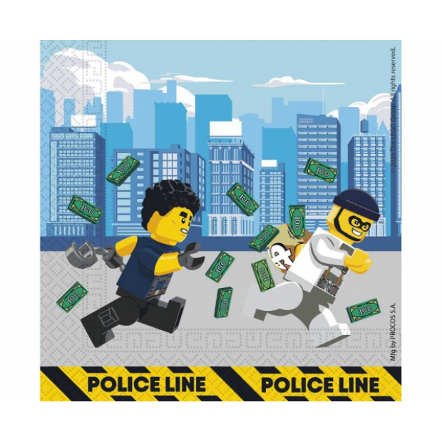 Papierservietten Lego City 33x33cm 20Stk