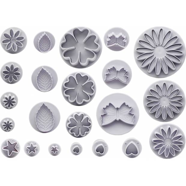 Großer Stempelsatz mit Kolbenblumen, Schmetterlingsblüten