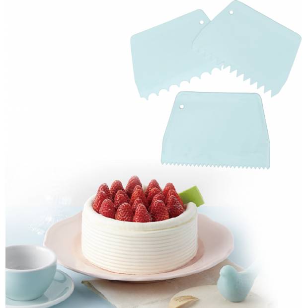 Konditor-Karten 3 Stück gezackt 13,5x10 cm