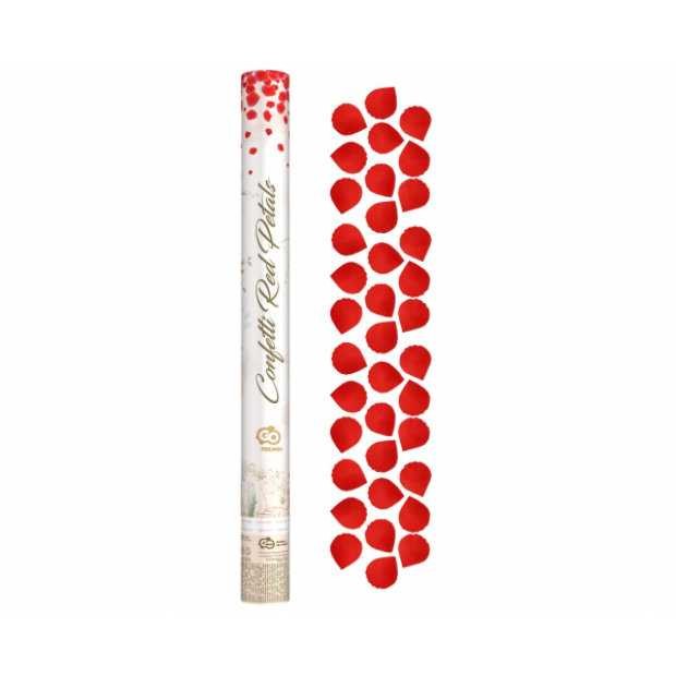 Konfettiauswurf rosa rot 60 cm