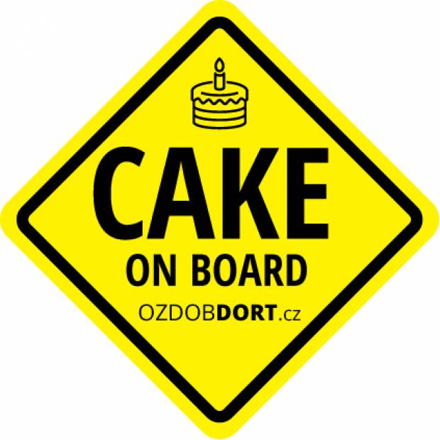 Magnet am Auto - Kuchen an Bord