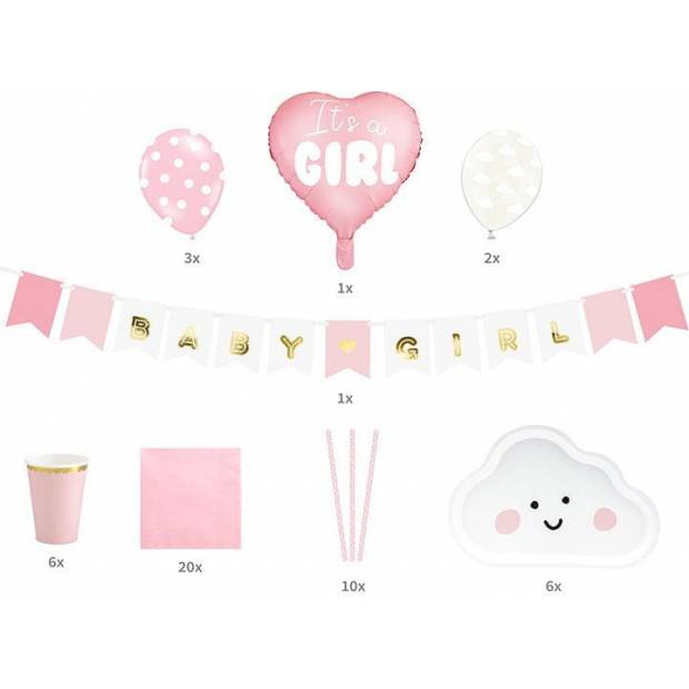 Dekoratives Set Es ist ein Mädchen!