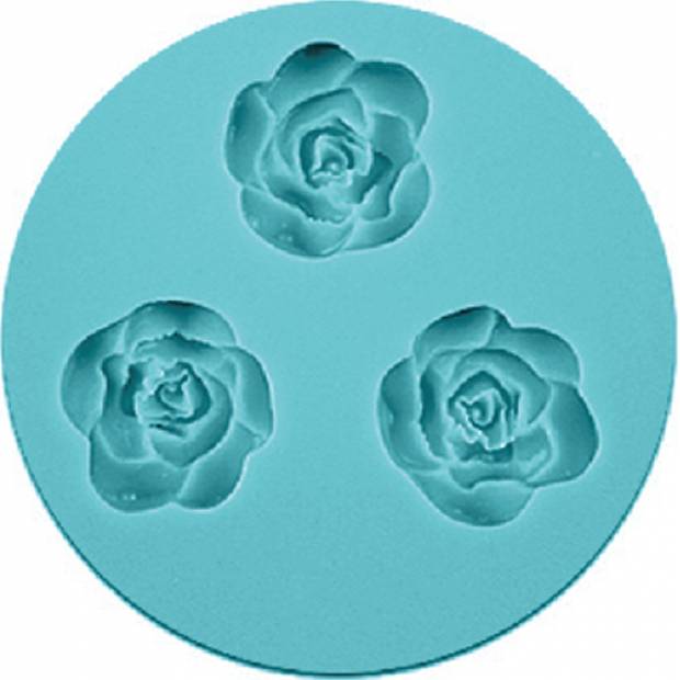 Silikonform 3 Rosetten