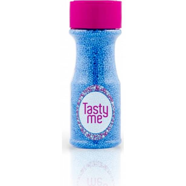 Zuckerdekoration blaue Mini-Perlen, 80g