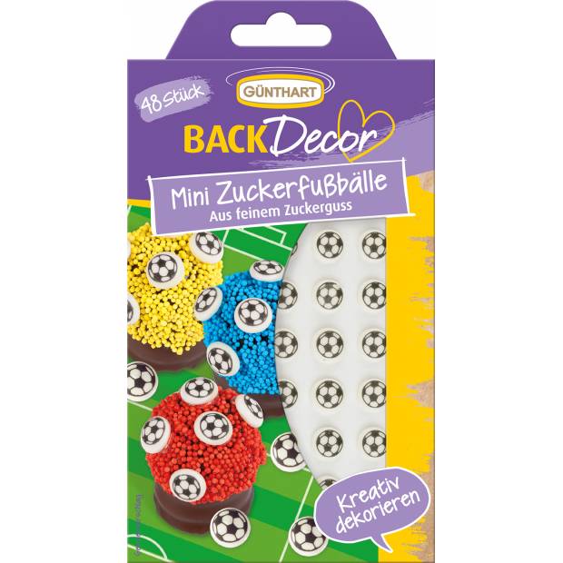 Zuckerdekoration Fußball 48Stück