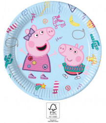 Partyteller aus Papier 23cm Pepa Pig