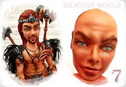 Silikonform Kopf eines Barbaren