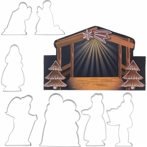 Krippenstempelset 7-teilig mit Krippe 127414 dortis