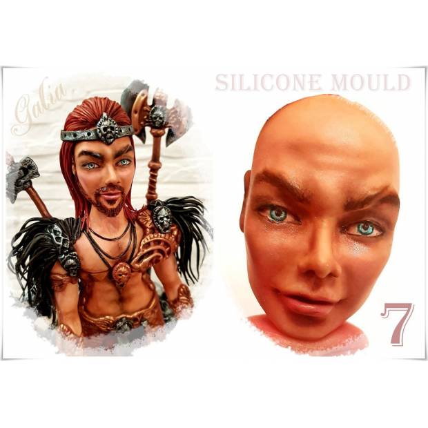 Silikonform Kopf eines Barbaren