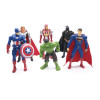 Avengers Kuchenfiguren, 6 Stück, Iron man, Superman, Captain America, Hulk, Batman und Thor