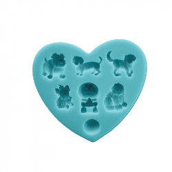 Silikonform Hunde 10x10cm