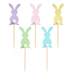Cupcake Topper 5 Stück Hasen