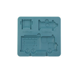 Silikonform Feuerwehrauto und Hydrant 10x9,5cm