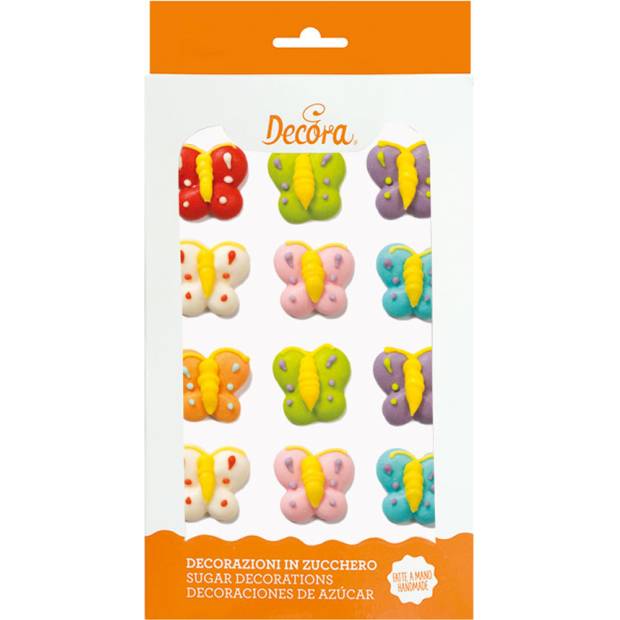 Zuckerguss-Dekoration, 12 Stück, Schmetterlinge