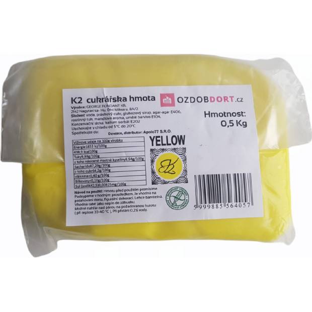 Tortenüberzug K2 0,5kg gelb