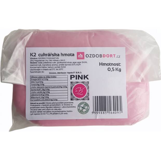 K2 Tortenüberzug 0,5kg rosa