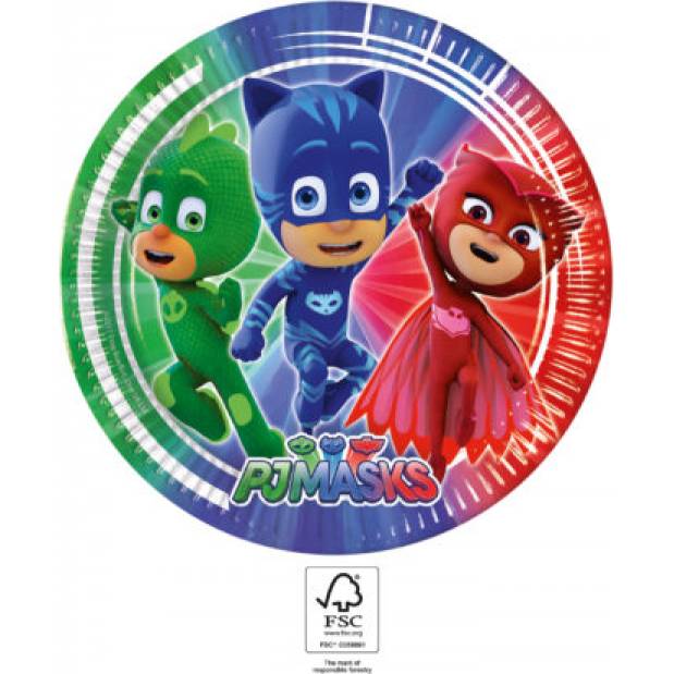 Partyteller aus Papier 23cm PJ Masks
