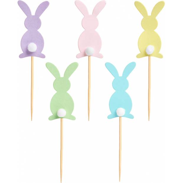 Cupcake Topper 5 Stück Hasen