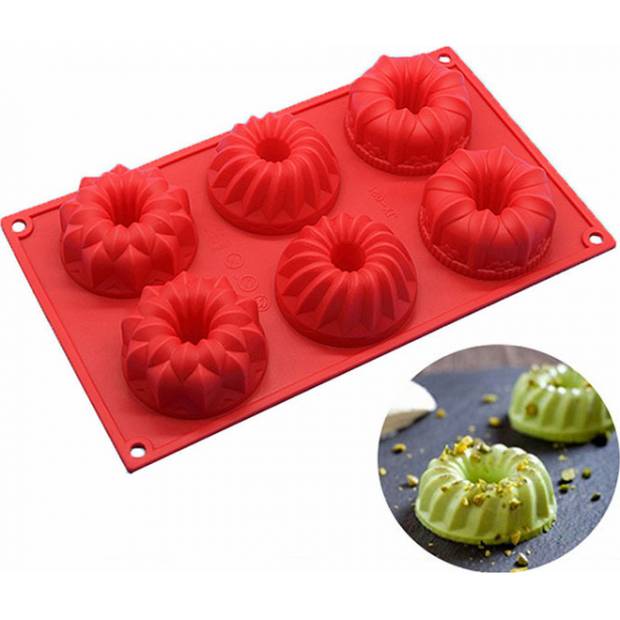 Silikonform für Mini-Gugelhupf-Förmchen 30x17 cm