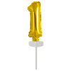 Goldener Mini-Folienballon - Cake Topper Nr. 1