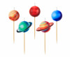Kerzen für Kuchen 5pcs Planeten