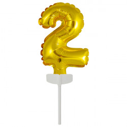 Goldener Mini-Folienballon - Cake Topper Nr. 2