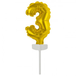 Goldener Mini-Folienballon - Cake Topper Nr. 3