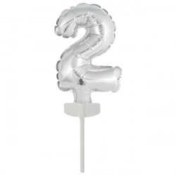 Folienballon silbern klein - Cake-Topper Nummer 2
