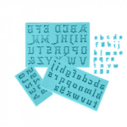 Silikonform Alphabet Gothic