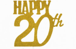 Tortenaufleger für 20 Jahre Glück