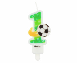 Tortenkerzen Ziffer 1 Fußball 7,8cm