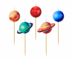 Kerzen für Kuchen 5pcs Planeten