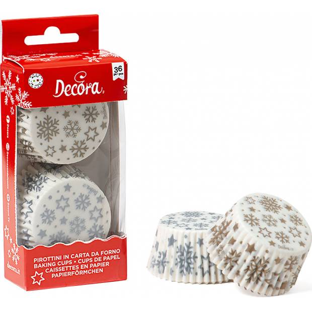 Papier-Muffinförmchen 36 Stück Flocken