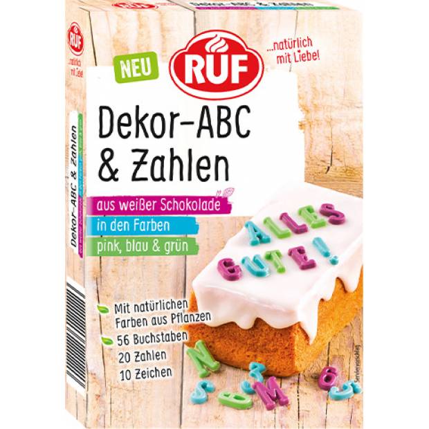 Bunte Schokolade Zahlen und Buchstaben 32g