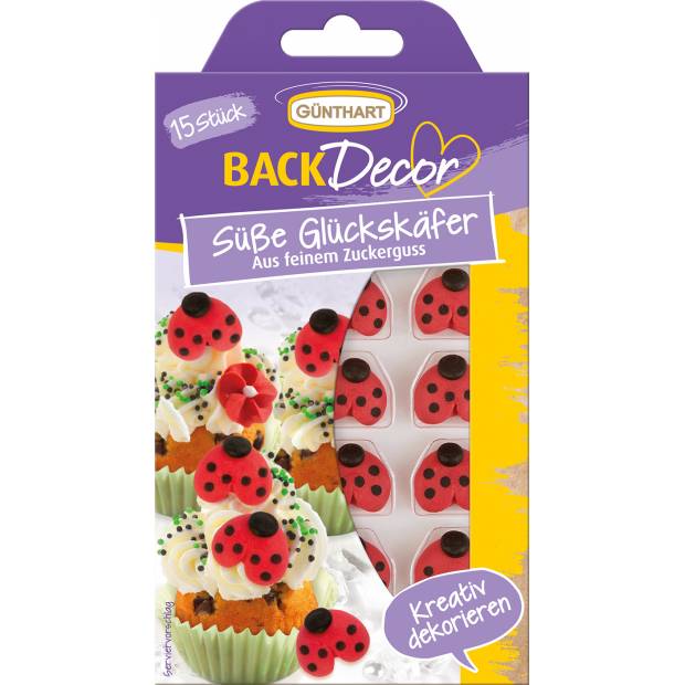 Zuckerdekorationen Marienkäfer 15Stk