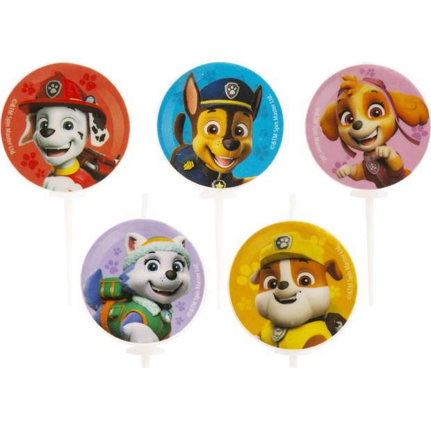 Tortenkerzen Paw Patrol 3cm 5Stück