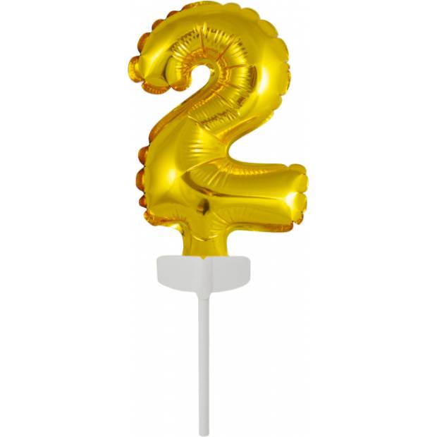 Goldener Mini-Folienballon - Cake Topper Nr. 2