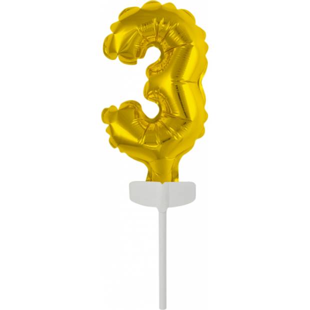 Goldener Mini-Folienballon - Cake Topper Nr. 3