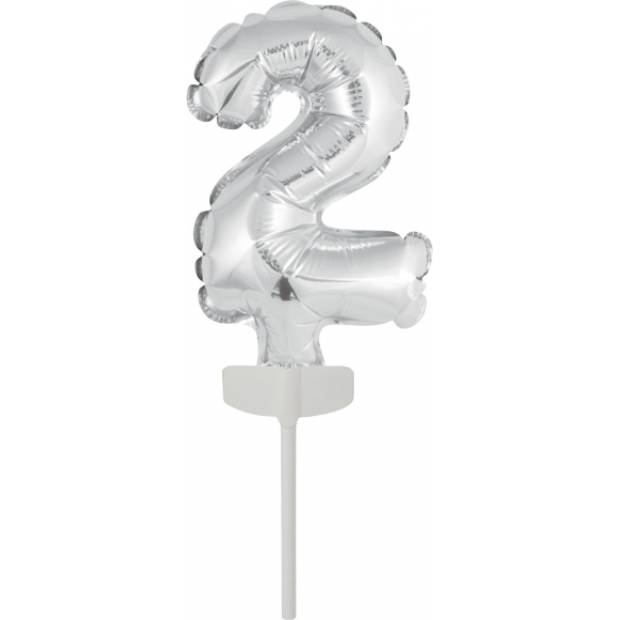 Folienballon silbern klein - Cake-Topper Nummer 2