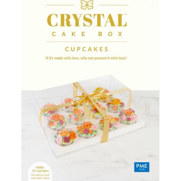 Transparente Cupcake-Box 12 Stück, 10 x 27 x 34 cm