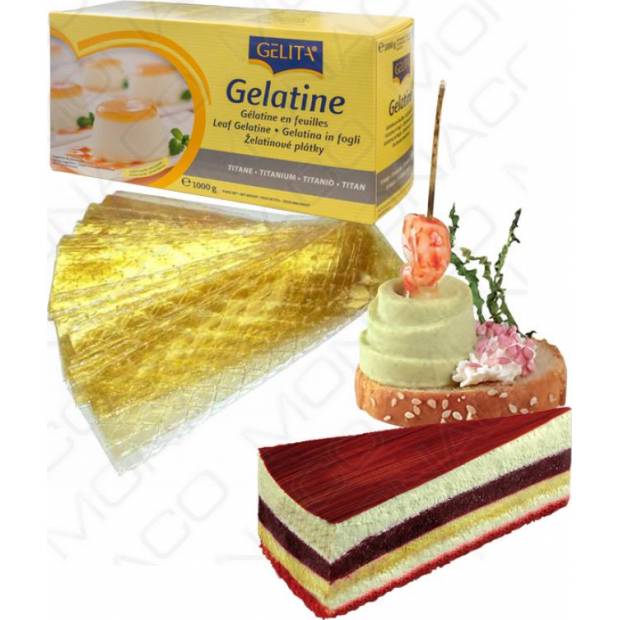Gelatine GELITA Titanium 110 Bloom (in Scheiben geschnitten) 1 kg/Karton